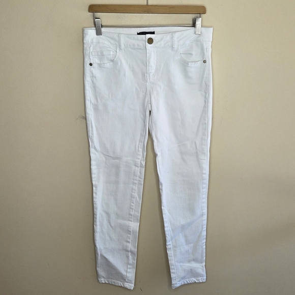Fire Los Angeles | Low Rise Ankle Cropped White Skinny Jeans Juniors Size 9 - Picture 1 of 5